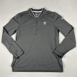 Las Vegas‎ Raiders Shirt Mens Large Gray NFL Football Nike Dri Fit Pullover